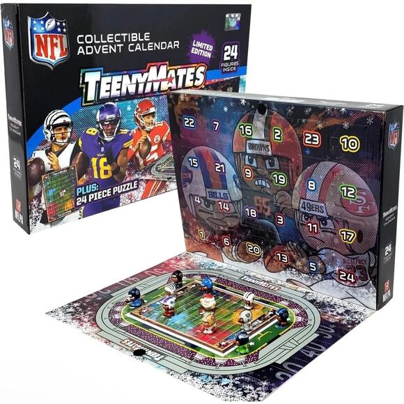 Teeny Mates NFL Collectors christmas  Advent Calendar Limited edition 24 figures - Picture 4 of 4